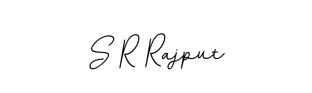How to make S R Rajput name signature. Use BallpointsItalic-DORy9 style for creating short signs online. This is the latest handwritten sign. S R Rajput signature style 11 images and pictures png