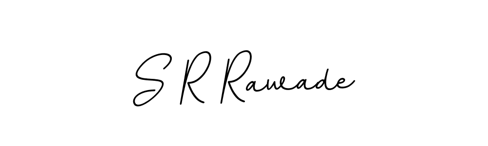 How to make S R Rawade name signature. Use BallpointsItalic-DORy9 style for creating short signs online. This is the latest handwritten sign. S R Rawade signature style 11 images and pictures png