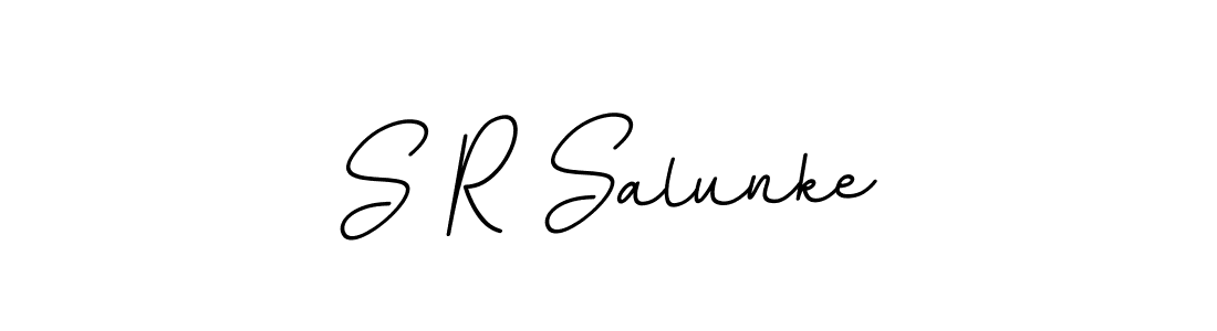 Make a beautiful signature design for name S R Salunke. With this signature (BallpointsItalic-DORy9) style, you can create a handwritten signature for free. S R Salunke signature style 11 images and pictures png