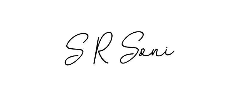 You should practise on your own different ways (BallpointsItalic-DORy9) to write your name (S R Soni) in signature. don't let someone else do it for you. S R Soni signature style 11 images and pictures png