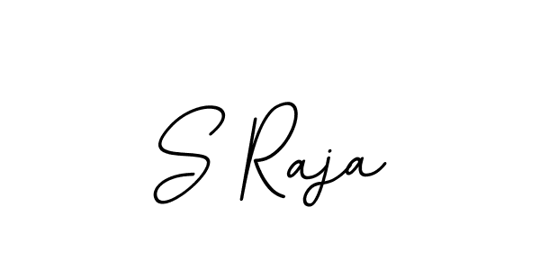 You should practise on your own different ways (BallpointsItalic-DORy9) to write your name (S Raja) in signature. don't let someone else do it for you. S Raja signature style 11 images and pictures png