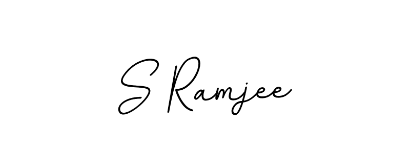 Use a signature maker to create a handwritten signature online. With this signature software, you can design (BallpointsItalic-DORy9) your own signature for name S Ramjee. S Ramjee signature style 11 images and pictures png