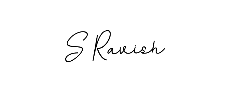 Design your own signature with our free online signature maker. With this signature software, you can create a handwritten (BallpointsItalic-DORy9) signature for name S Ravish. S Ravish signature style 11 images and pictures png