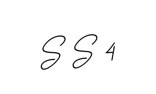 How to make S S 4 signature? BallpointsItalic-DORy9 is a professional autograph style. Create handwritten signature for S S 4 name. S S 4 signature style 11 images and pictures png