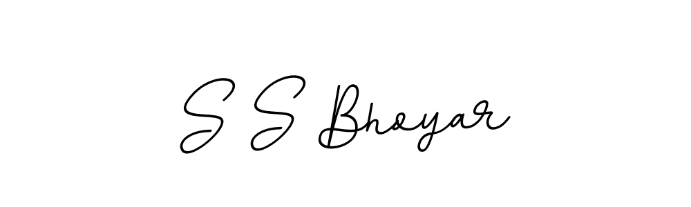 Design your own signature with our free online signature maker. With this signature software, you can create a handwritten (BallpointsItalic-DORy9) signature for name S S Bhoyar. S S Bhoyar signature style 11 images and pictures png