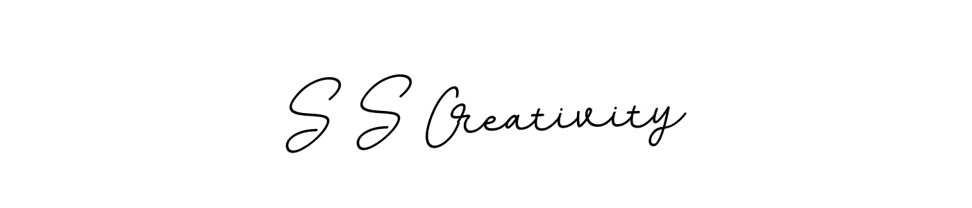 How to make S S Creativity name signature. Use BallpointsItalic-DORy9 style for creating short signs online. This is the latest handwritten sign. S S Creativity signature style 11 images and pictures png