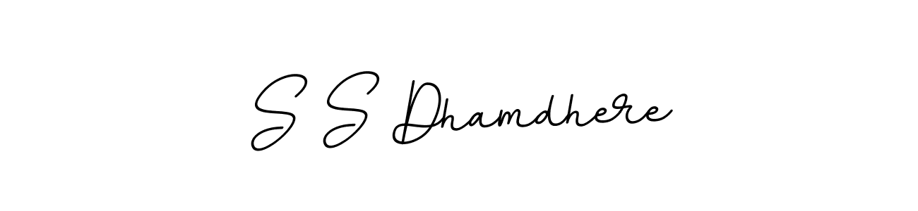 Make a beautiful signature design for name S S Dhamdhere. With this signature (BallpointsItalic-DORy9) style, you can create a handwritten signature for free. S S Dhamdhere signature style 11 images and pictures png