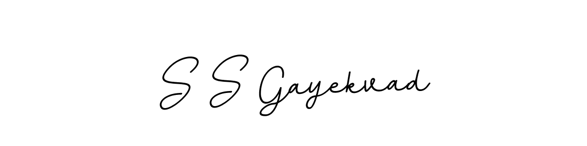 Make a beautiful signature design for name S S Gayekvad. With this signature (BallpointsItalic-DORy9) style, you can create a handwritten signature for free. S S Gayekvad signature style 11 images and pictures png