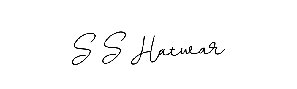 How to make S S Hatwar name signature. Use BallpointsItalic-DORy9 style for creating short signs online. This is the latest handwritten sign. S S Hatwar signature style 11 images and pictures png