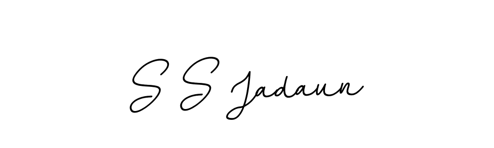 Use a signature maker to create a handwritten signature online. With this signature software, you can design (BallpointsItalic-DORy9) your own signature for name S S Jadaun. S S Jadaun signature style 11 images and pictures png