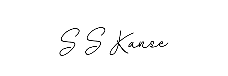 The best way (BallpointsItalic-DORy9) to make a short signature is to pick only two or three words in your name. The name S S Kanse include a total of six letters. For converting this name. S S Kanse signature style 11 images and pictures png