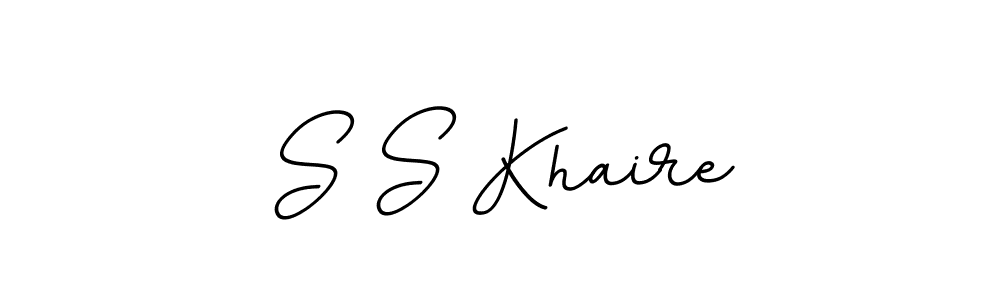 The best way (BallpointsItalic-DORy9) to make a short signature is to pick only two or three words in your name. The name S S Khaire include a total of six letters. For converting this name. S S Khaire signature style 11 images and pictures png
