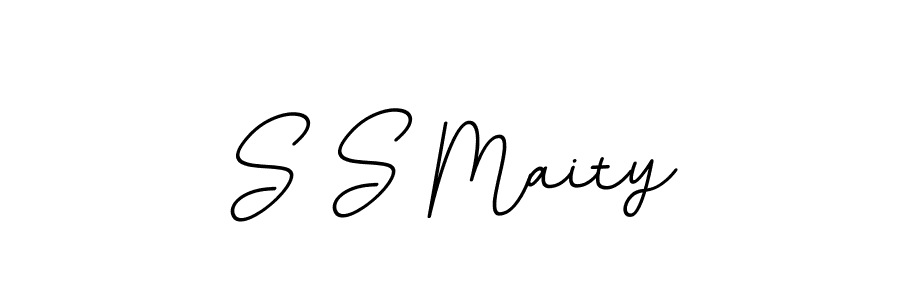 The best way (BallpointsItalic-DORy9) to make a short signature is to pick only two or three words in your name. The name S S Maity include a total of six letters. For converting this name. S S Maity signature style 11 images and pictures png