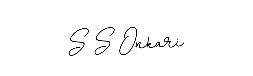 Make a beautiful signature design for name S S Onkari. With this signature (BallpointsItalic-DORy9) style, you can create a handwritten signature for free. S S Onkari signature style 11 images and pictures png