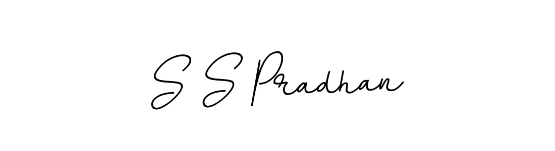 The best way (BallpointsItalic-DORy9) to make a short signature is to pick only two or three words in your name. The name S S Pradhan include a total of six letters. For converting this name. S S Pradhan signature style 11 images and pictures png