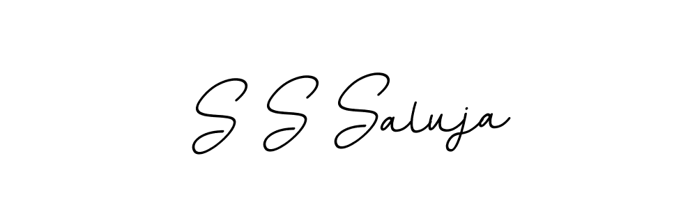 Make a beautiful signature design for name S S Saluja. With this signature (BallpointsItalic-DORy9) style, you can create a handwritten signature for free. S S Saluja signature style 11 images and pictures png
