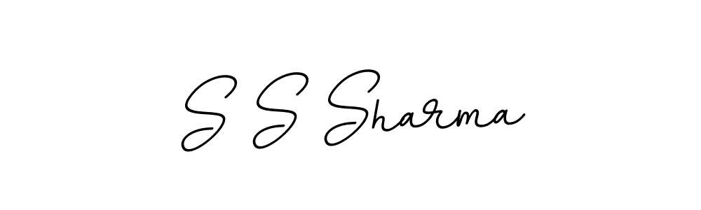 How to make S S Sharma name signature. Use BallpointsItalic-DORy9 style for creating short signs online. This is the latest handwritten sign. S S Sharma signature style 11 images and pictures png
