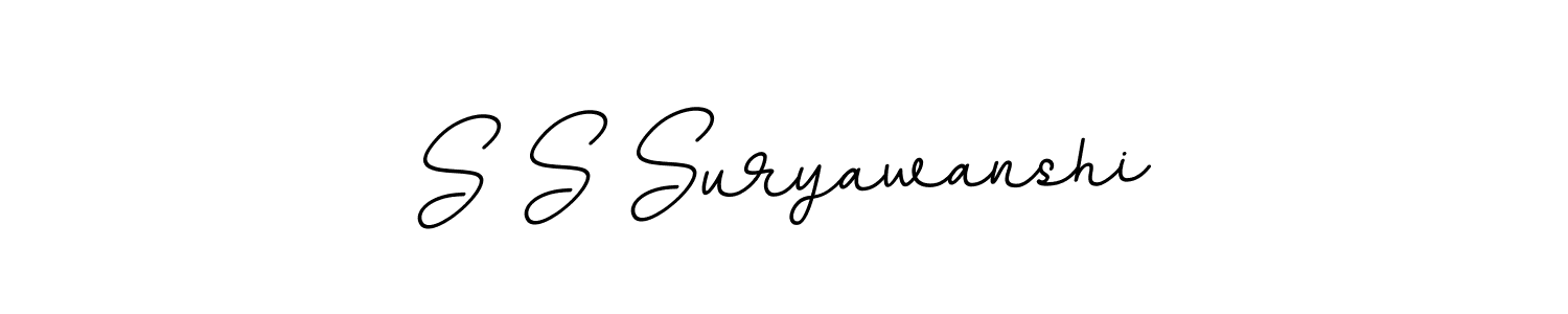 Design your own signature with our free online signature maker. With this signature software, you can create a handwritten (BallpointsItalic-DORy9) signature for name S S Suryawanshi. S S Suryawanshi signature style 11 images and pictures png