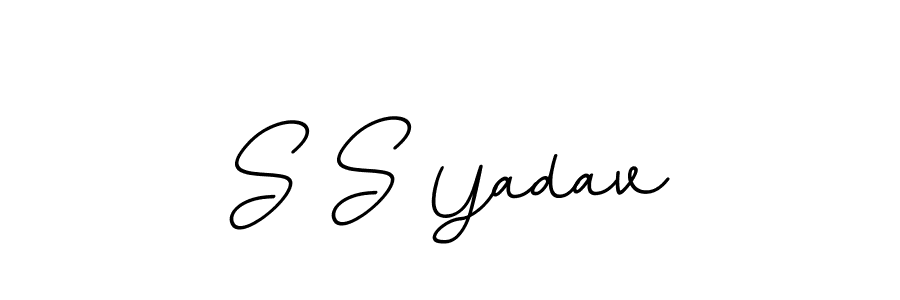 Create a beautiful signature design for name S S Yadav. With this signature (BallpointsItalic-DORy9) fonts, you can make a handwritten signature for free. S S Yadav signature style 11 images and pictures png