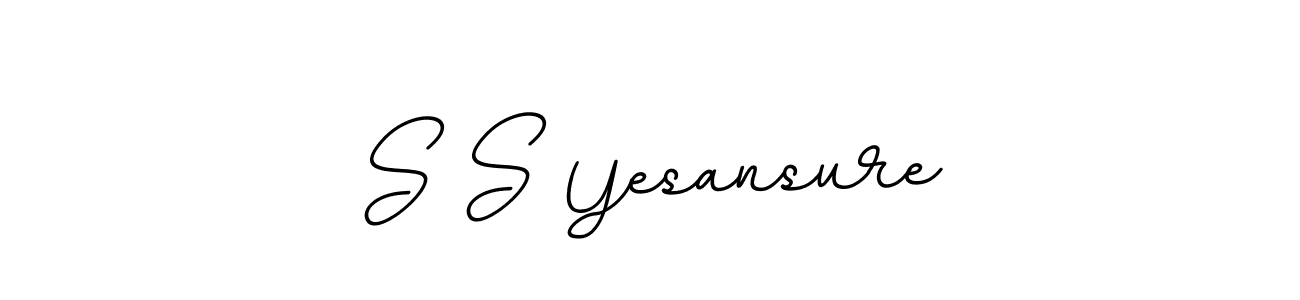 Use a signature maker to create a handwritten signature online. With this signature software, you can design (BallpointsItalic-DORy9) your own signature for name S S Yesansure. S S Yesansure signature style 11 images and pictures png