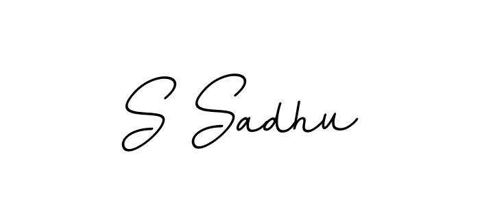 Make a beautiful signature design for name S Sadhu. With this signature (BallpointsItalic-DORy9) style, you can create a handwritten signature for free. S Sadhu signature style 11 images and pictures png