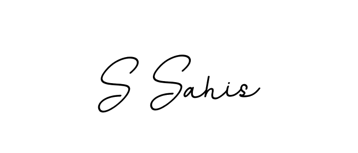 Make a beautiful signature design for name S Sahis. With this signature (BallpointsItalic-DORy9) style, you can create a handwritten signature for free. S Sahis signature style 11 images and pictures png