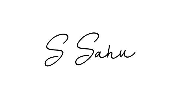 Use a signature maker to create a handwritten signature online. With this signature software, you can design (BallpointsItalic-DORy9) your own signature for name S Sahu. S Sahu signature style 11 images and pictures png