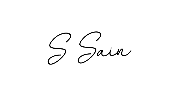 How to make S Sain signature? BallpointsItalic-DORy9 is a professional autograph style. Create handwritten signature for S Sain name. S Sain signature style 11 images and pictures png
