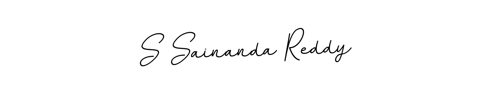 if you are searching for the best signature style for your name S Sainanda Reddy. so please give up your signature search. here we have designed multiple signature styles  using BallpointsItalic-DORy9. S Sainanda Reddy signature style 11 images and pictures png