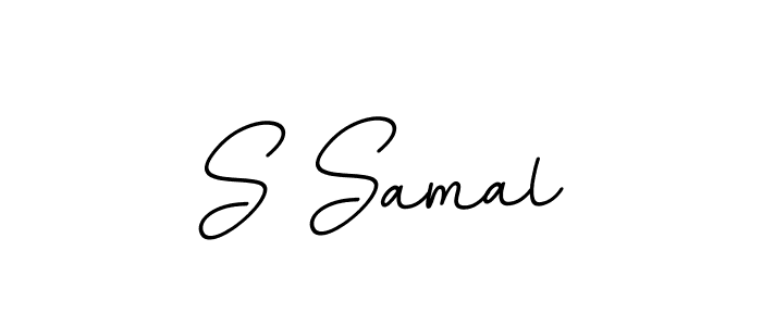 Create a beautiful signature design for name S Samal. With this signature (BallpointsItalic-DORy9) fonts, you can make a handwritten signature for free. S Samal signature style 11 images and pictures png