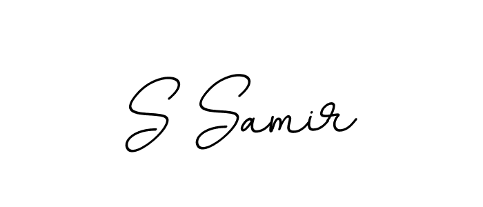 You should practise on your own different ways (BallpointsItalic-DORy9) to write your name (S Samir) in signature. don't let someone else do it for you. S Samir signature style 11 images and pictures png