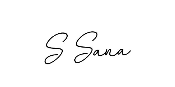 You should practise on your own different ways (BallpointsItalic-DORy9) to write your name (S Sana) in signature. don't let someone else do it for you. S Sana signature style 11 images and pictures png