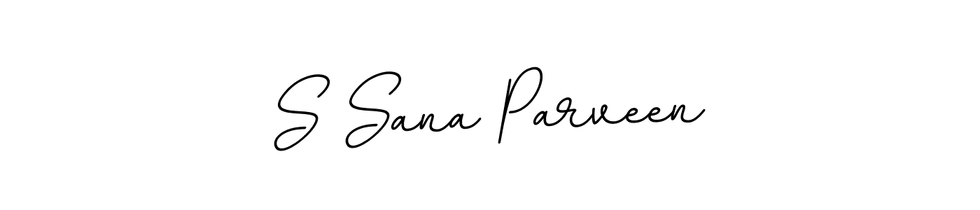 The best way (BallpointsItalic-DORy9) to make a short signature is to pick only two or three words in your name. The name S Sana Parveen include a total of six letters. For converting this name. S Sana Parveen signature style 11 images and pictures png
