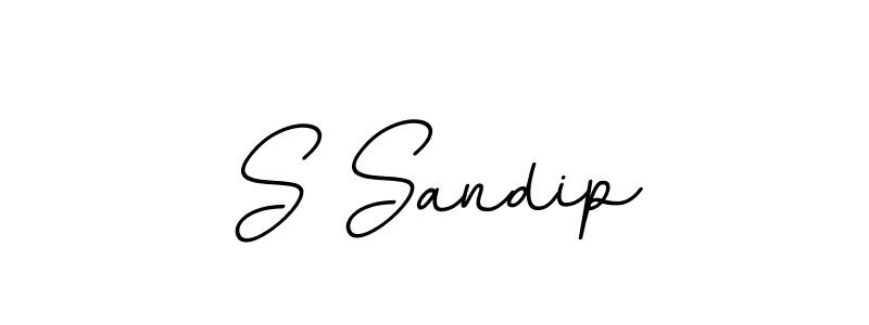 Design your own signature with our free online signature maker. With this signature software, you can create a handwritten (BallpointsItalic-DORy9) signature for name S Sandip. S Sandip signature style 11 images and pictures png