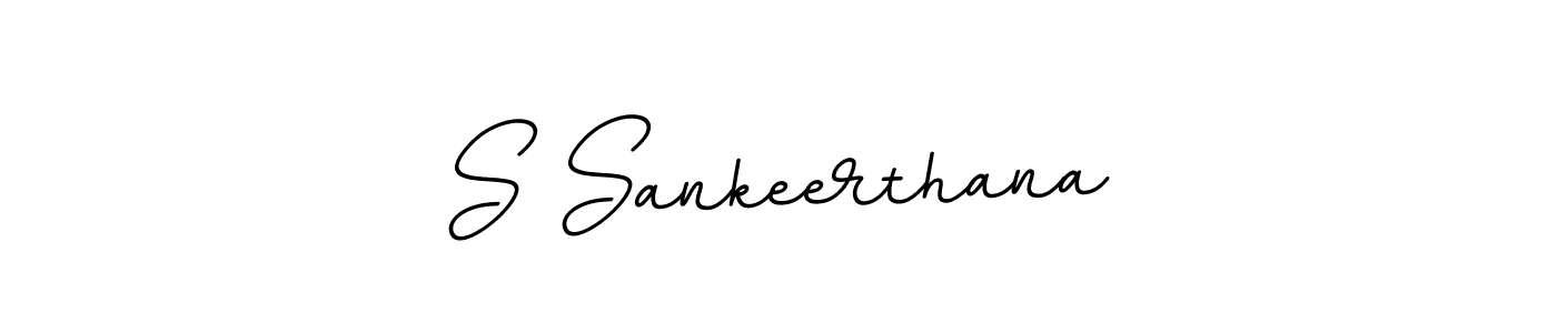 How to make S Sankeerthana name signature. Use BallpointsItalic-DORy9 style for creating short signs online. This is the latest handwritten sign. S Sankeerthana signature style 11 images and pictures png