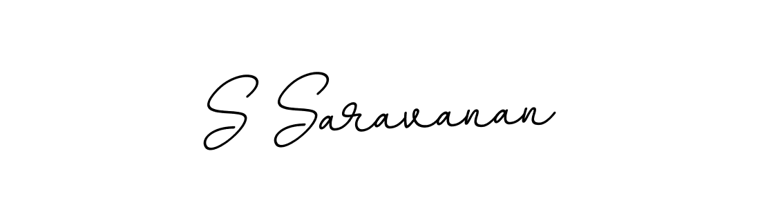 The best way (BallpointsItalic-DORy9) to make a short signature is to pick only two or three words in your name. The name S Saravanan include a total of six letters. For converting this name. S Saravanan signature style 11 images and pictures png