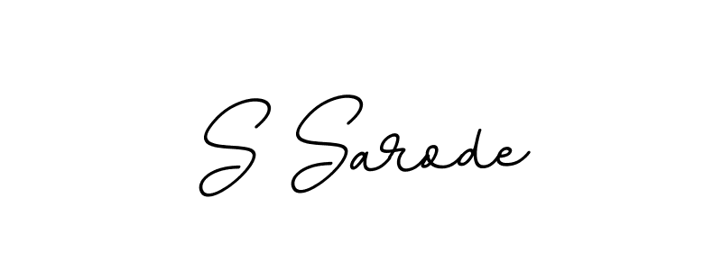 Create a beautiful signature design for name S Sarode. With this signature (BallpointsItalic-DORy9) fonts, you can make a handwritten signature for free. S Sarode signature style 11 images and pictures png