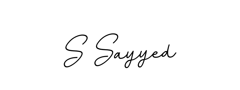 How to make S Sayyed name signature. Use BallpointsItalic-DORy9 style for creating short signs online. This is the latest handwritten sign. S Sayyed signature style 11 images and pictures png