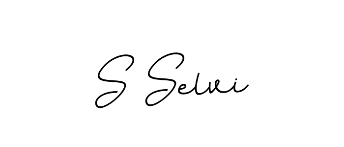 You should practise on your own different ways (BallpointsItalic-DORy9) to write your name (S Selvi) in signature. don't let someone else do it for you. S Selvi signature style 11 images and pictures png
