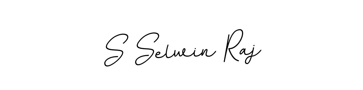 Use a signature maker to create a handwritten signature online. With this signature software, you can design (BallpointsItalic-DORy9) your own signature for name S Selwin Raj. S Selwin Raj signature style 11 images and pictures png