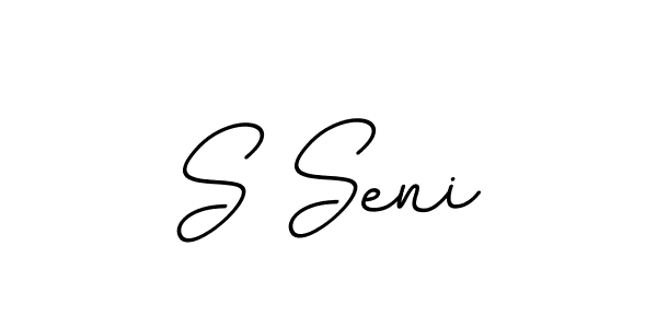 You should practise on your own different ways (BallpointsItalic-DORy9) to write your name (S Seni) in signature. don't let someone else do it for you. S Seni signature style 11 images and pictures png