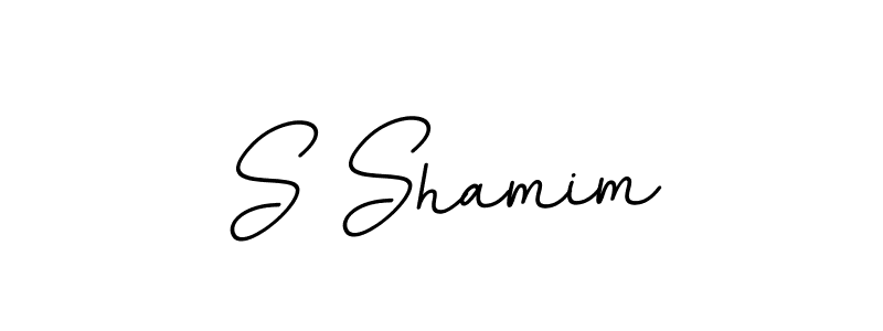 How to make S Shamim name signature. Use BallpointsItalic-DORy9 style for creating short signs online. This is the latest handwritten sign. S Shamim signature style 11 images and pictures png