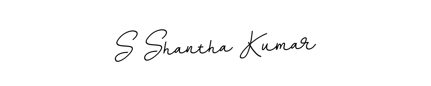 Design your own signature with our free online signature maker. With this signature software, you can create a handwritten (BallpointsItalic-DORy9) signature for name S Shantha Kumar. S Shantha Kumar signature style 11 images and pictures png