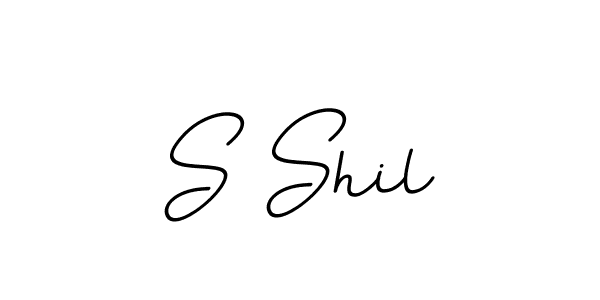 How to make S Shil name signature. Use BallpointsItalic-DORy9 style for creating short signs online. This is the latest handwritten sign. S Shil signature style 11 images and pictures png