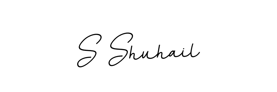 Design your own signature with our free online signature maker. With this signature software, you can create a handwritten (BallpointsItalic-DORy9) signature for name S Shuhail. S Shuhail signature style 11 images and pictures png