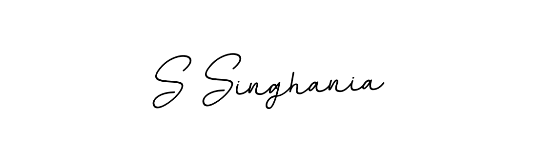 Design your own signature with our free online signature maker. With this signature software, you can create a handwritten (BallpointsItalic-DORy9) signature for name S Singhania. S Singhania signature style 11 images and pictures png