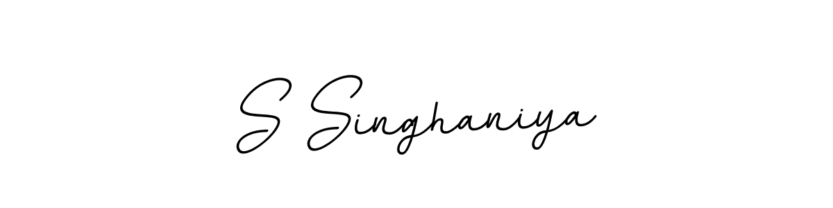 Make a beautiful signature design for name S Singhaniya. With this signature (BallpointsItalic-DORy9) style, you can create a handwritten signature for free. S Singhaniya signature style 11 images and pictures png