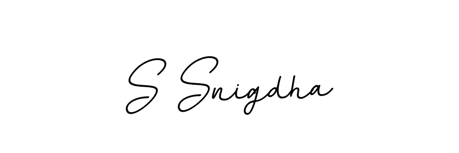 The best way (BallpointsItalic-DORy9) to make a short signature is to pick only two or three words in your name. The name S Snigdha include a total of six letters. For converting this name. S Snigdha signature style 11 images and pictures png