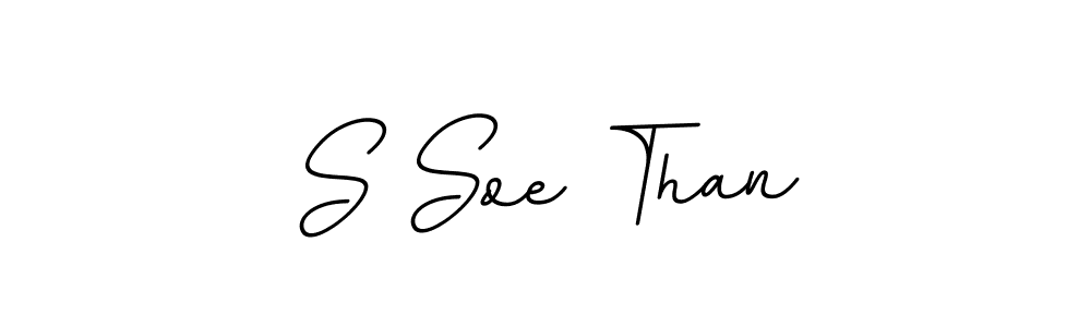 How to make S Soe Than name signature. Use BallpointsItalic-DORy9 style for creating short signs online. This is the latest handwritten sign. S Soe Than signature style 11 images and pictures png