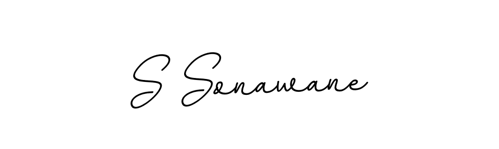 Design your own signature with our free online signature maker. With this signature software, you can create a handwritten (BallpointsItalic-DORy9) signature for name S Sonawane. S Sonawane signature style 11 images and pictures png